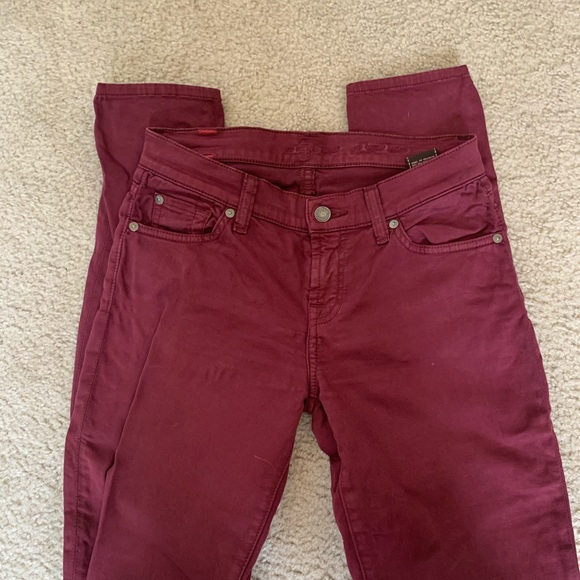 7 For all Mankind Wine Skinny - Picture 2 of 3